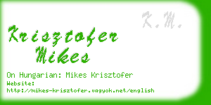 krisztofer mikes business card